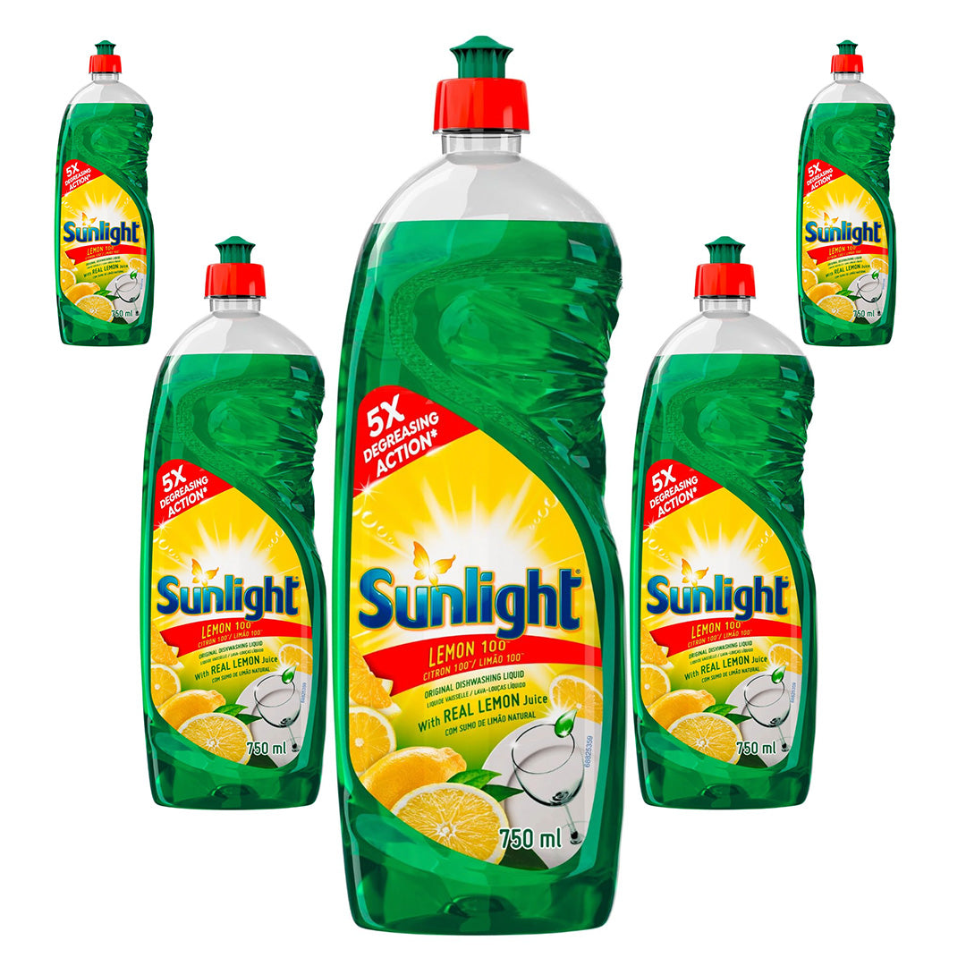 Sunlight Dishwashing Liquid 750ml x5